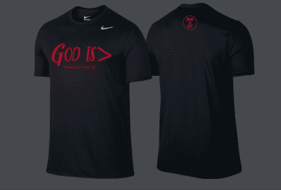 God is > - Nike Running Shirt - Black
